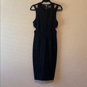 Black body con dress with side slits